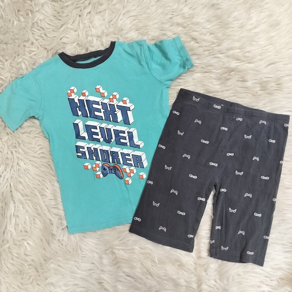 Boys Carter's Gaming Cotton Pajama Set Short Sleeve Top Shorts